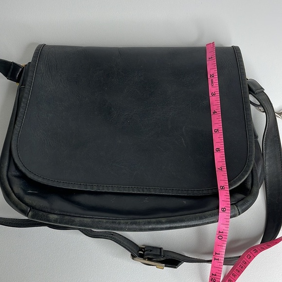 Ganson vintage leather shoulder bag purse black - Picture 16 of 16